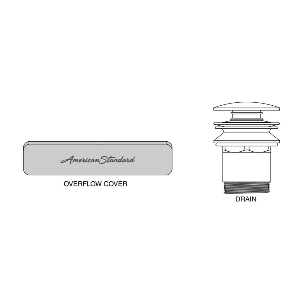 American Standard Freestanding Bathtub Overflow Cover and Drain Kit