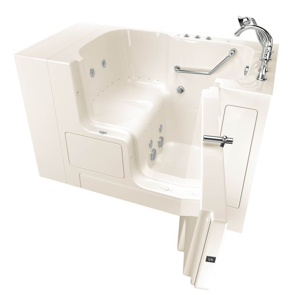 American Standard Gelcoat Value Series 32 x 52 -Inch Walk-in Tub With Combination Air Spa and Whirlpool Systems - Right-Hand Drain With Faucet