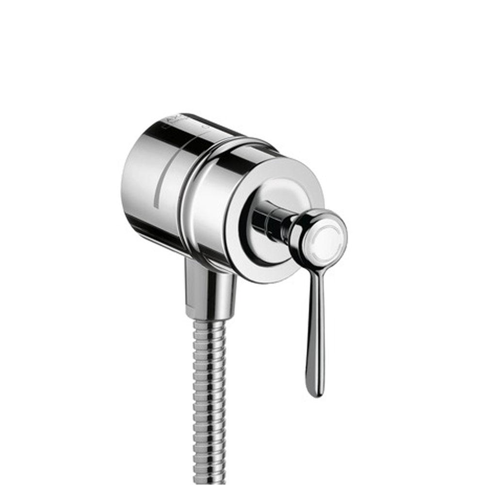 Axor Montreux Wall Outlet with Check Valves and Volume Control, Lever Handle in Chrome