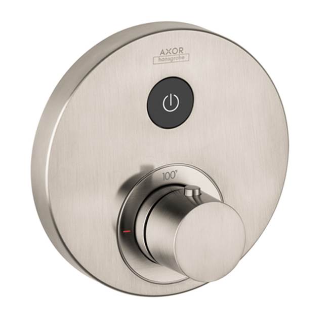 Axor ShowerSelect Thermostatic Trim Round for 1 Function in Brushed Nickel