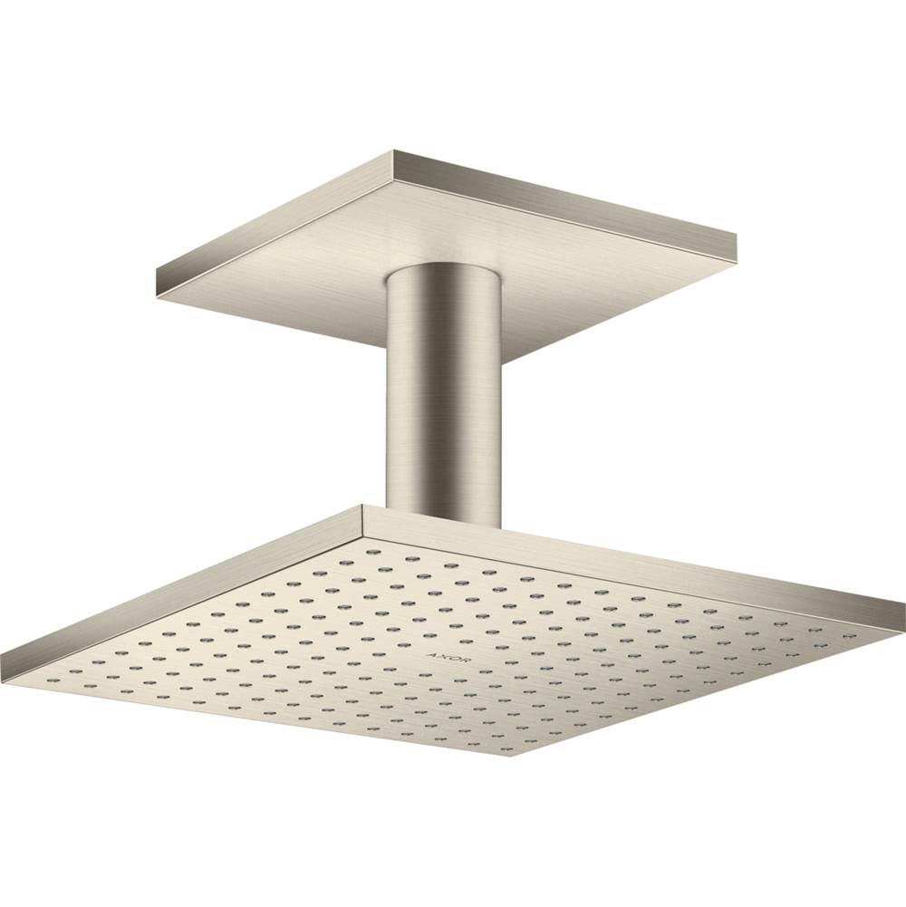 Axor ShowerSolutions Showerhead 250 Square 2-Jet Ceiling Connection, 1.75 GPM in Brushed Nickel