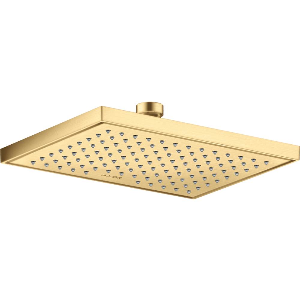 Axor Conscious Showers Showerhead Square 245/185 1-Jet, 1.5 GPM in Brushed Gold Optic