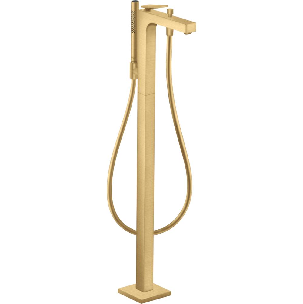Axor Citterio Freestanding Tub Filler Trim with 1.75 GPM Handshower in Brushed Gold Optic