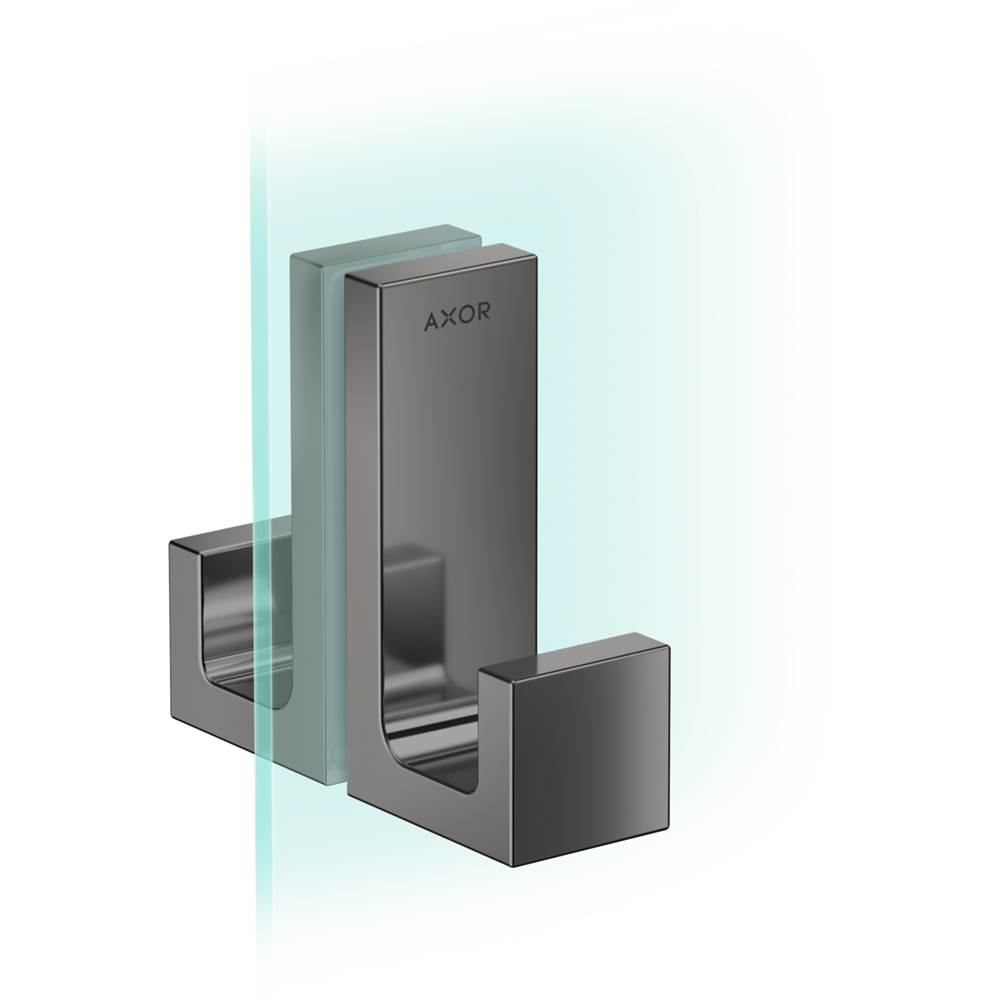 Axor Universal Rectangular Shower Door Handle in Polished Black Chrome