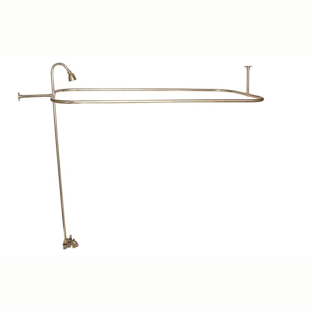 Barclay Converto Shower w/48'' Rect Rod, Fct, Riser, Polished Brass