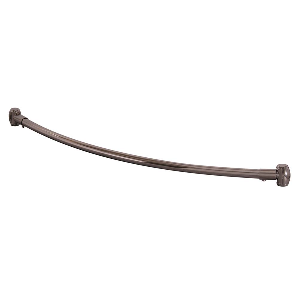 Barclay Curved 72'' Shower Rod w/FlangeBrushed Nickel
