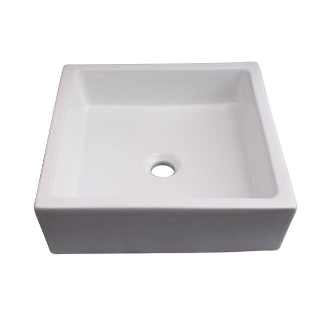 Barclay Merom Above Counter Basin15-3/4'',No Faucet Hole,WH