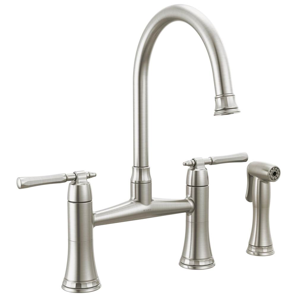 Brizo The Tulham™ Kitchen Collection by Brizo® Bridge Kitchen Faucet with Side Spray