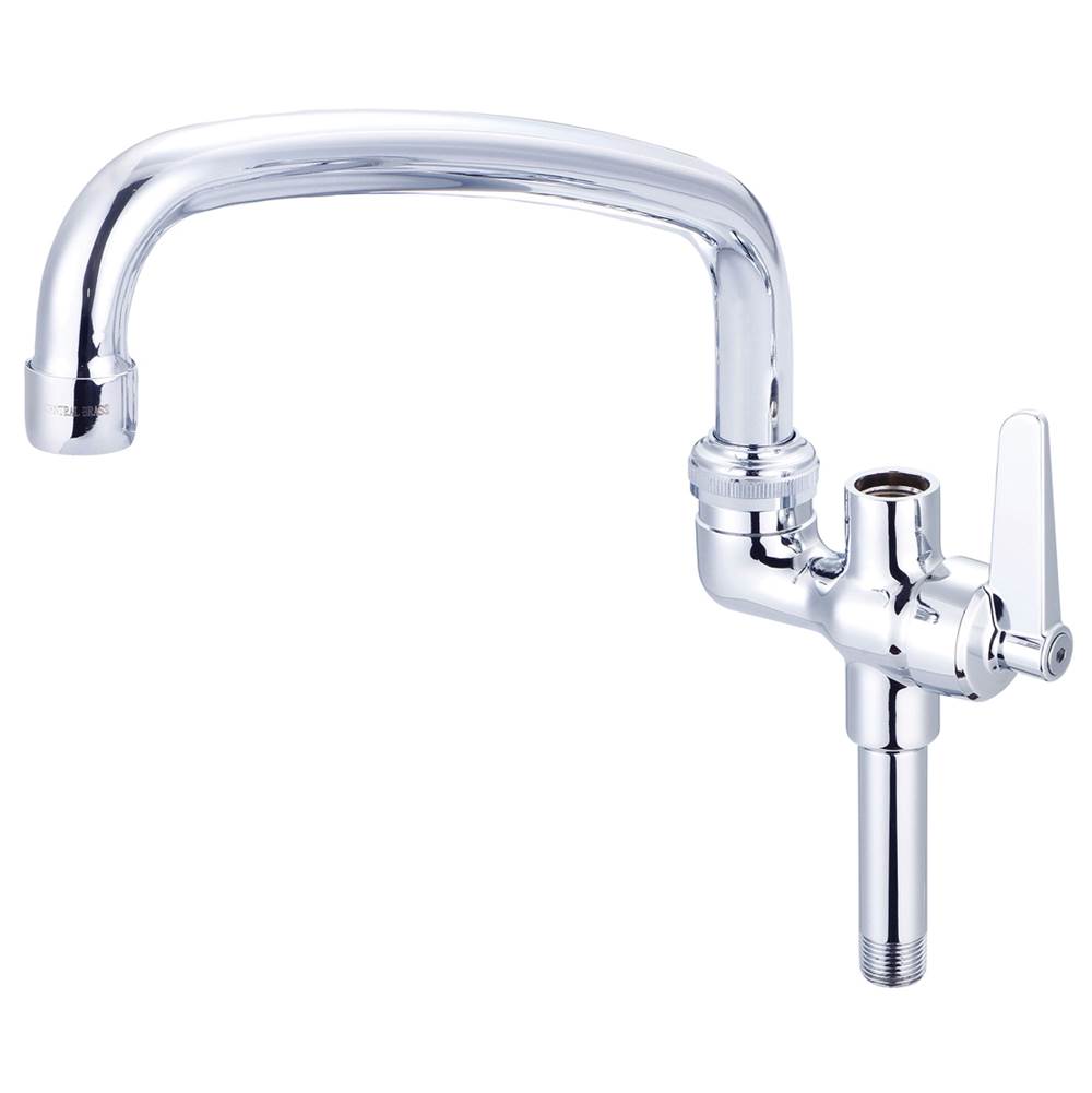 Central Brass Pre-Rinse-Lvr Hdl 8'' Tube Spout Ceramic Cart Add-On Faucet-Pc