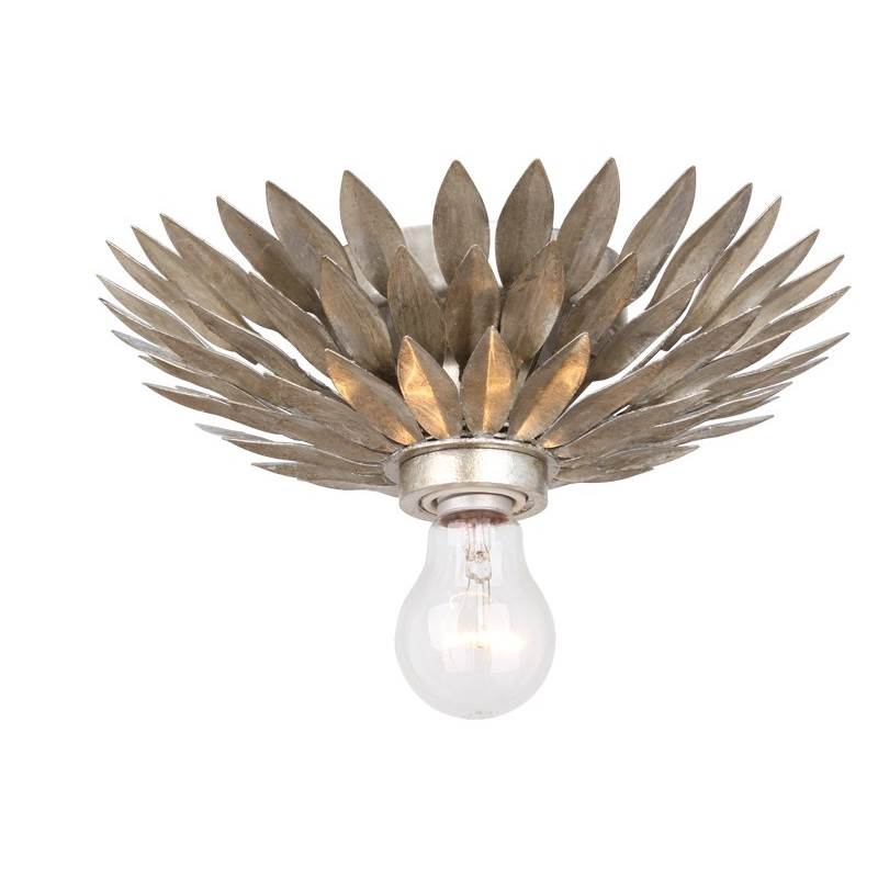 Crystorama Broche 1 Light Antique Silver Sconce