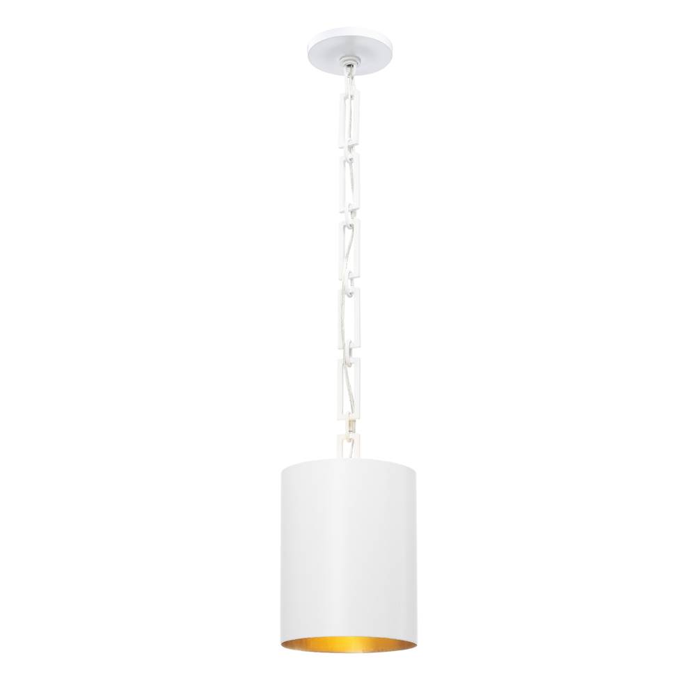 Crystorama Brian Patrick Flynn for Crystorama Alston 1 Light Matte White  plus  Antique Gold Mini Chandelier