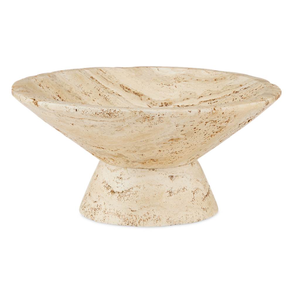 Currey And Company Lubo Travertine Large Bowl