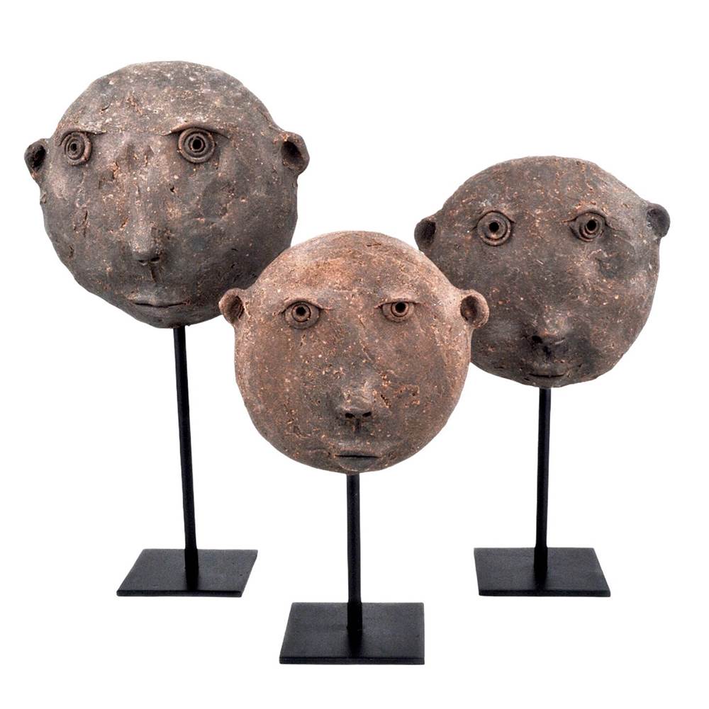 Currey And Company Terracotta Masks Set of 3