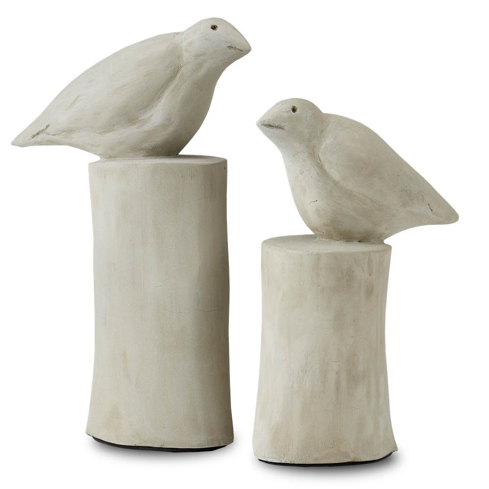 Currey And Company Concrete Birds Set of 2
