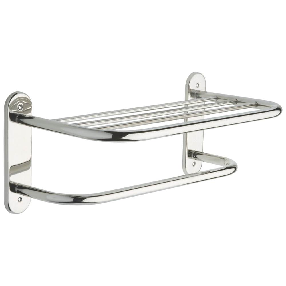 Delta Faucet Other 18'' Metal Towel Shelf with One Bar, Exposed Mounting