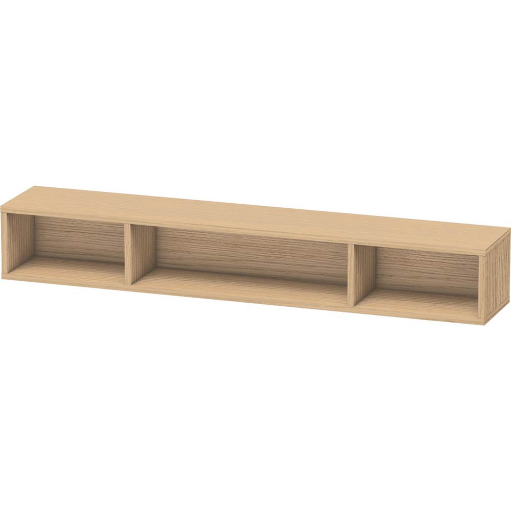 Duravit L-Cube Wall Shelf with Three Compartments Natural Oak