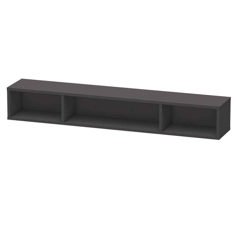 Duravit L-Cube Wall Shelf with Three Compartments Graphite