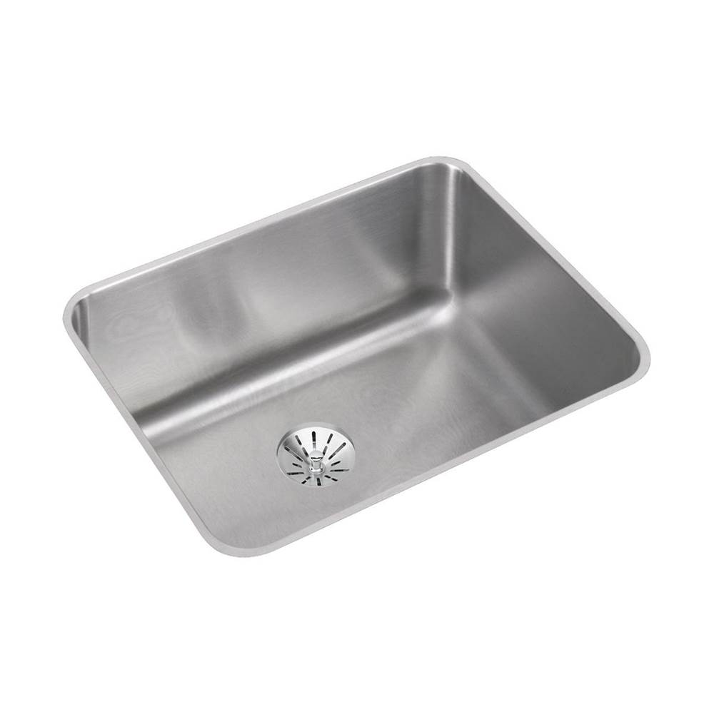 Elkay Lustertone Classic Stainless Steel 23-1/2'' x 18-1/4'' x 10'', Single Bowl Undermount Sink with Perfect Drain