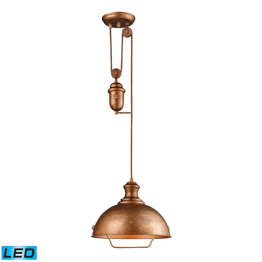 Elk Lighting Farmhouse 14'' Wide 1-Light Pendant - Bellwether Copper