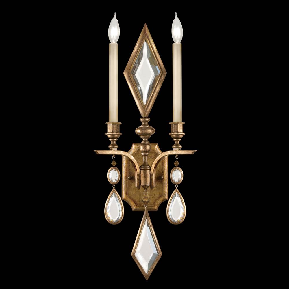 Fine Art Handcrafted Lighting Encased Gems 29'' Sconce