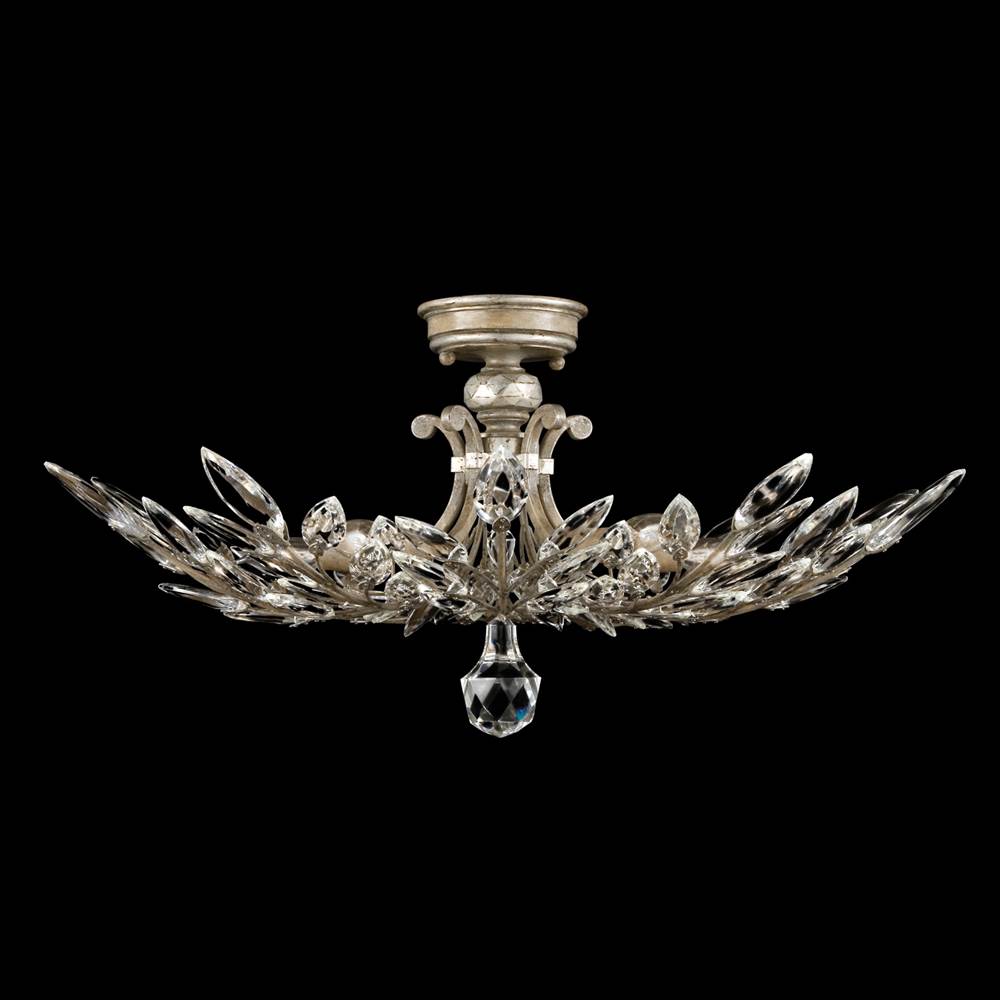 Fine Art Handcrafted Lighting Crystal Laurel 28'' Round Semi-Flush Mount