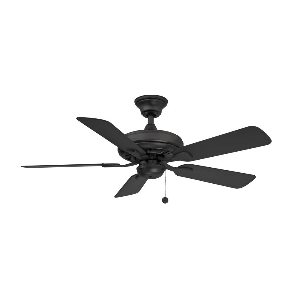 Fanimation Edgewood 44 inch Indoor/Outdoor Ceiling Fan with Black Blades - Black