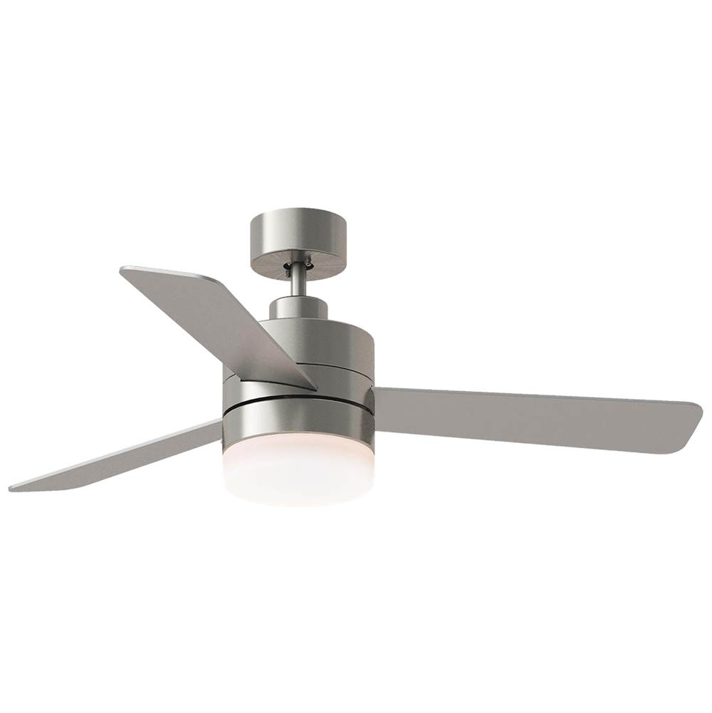Generation Lighting Era 44'' Dimmable LED Indoor/Outdoor Brushed Steel Ceiling Fan with Light Kit, Remote Control and Manual Reversible Motor