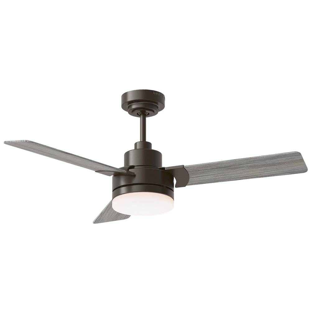 Generation Lighting Jovie 44'' Dimmable Indoor/Outdoor Integrated LED Indoor Aged Pewter Ceiling Fan with Light Kit Wall Control and Manual Reversible Motor