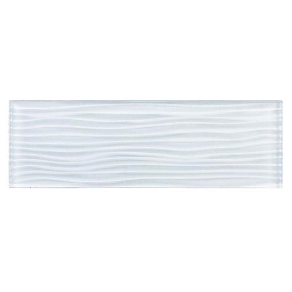 Glazzio Tile Crystile Wave 4x12 Wave in Bright White