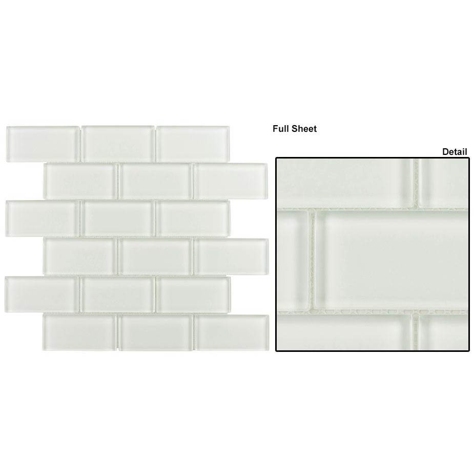 Glazzio Tile Glacier 2'' X 4'' Brick in Bright White