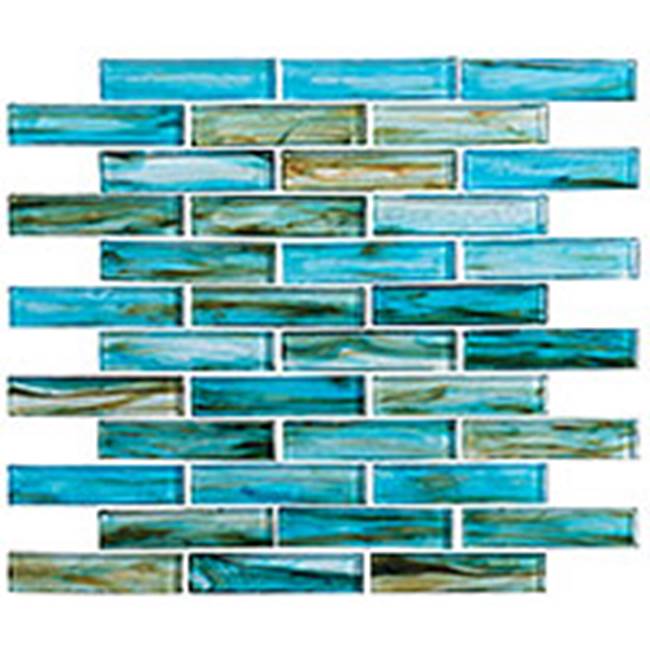 Glazzio Tile Oyster Cove 1x4 Pool Mosaic in Inspiration Teal