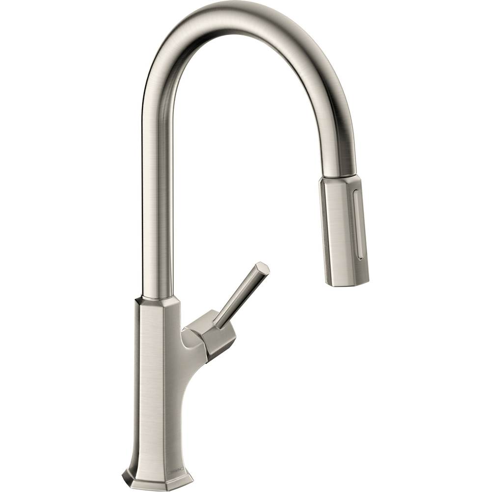 Hansgrohe Locarno HighArc Kitchen Faucet, 2-Spray Pull-Down with sBox, 1.75 GPM in Brushed Nickel