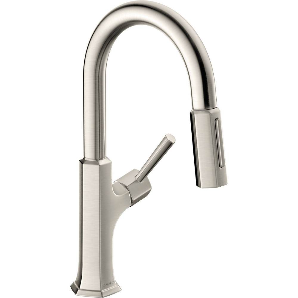 Hansgrohe Locarno Prep Kitchen Faucet, 2-Spray Pull-Down, 1.75 GPM in Steel Optic