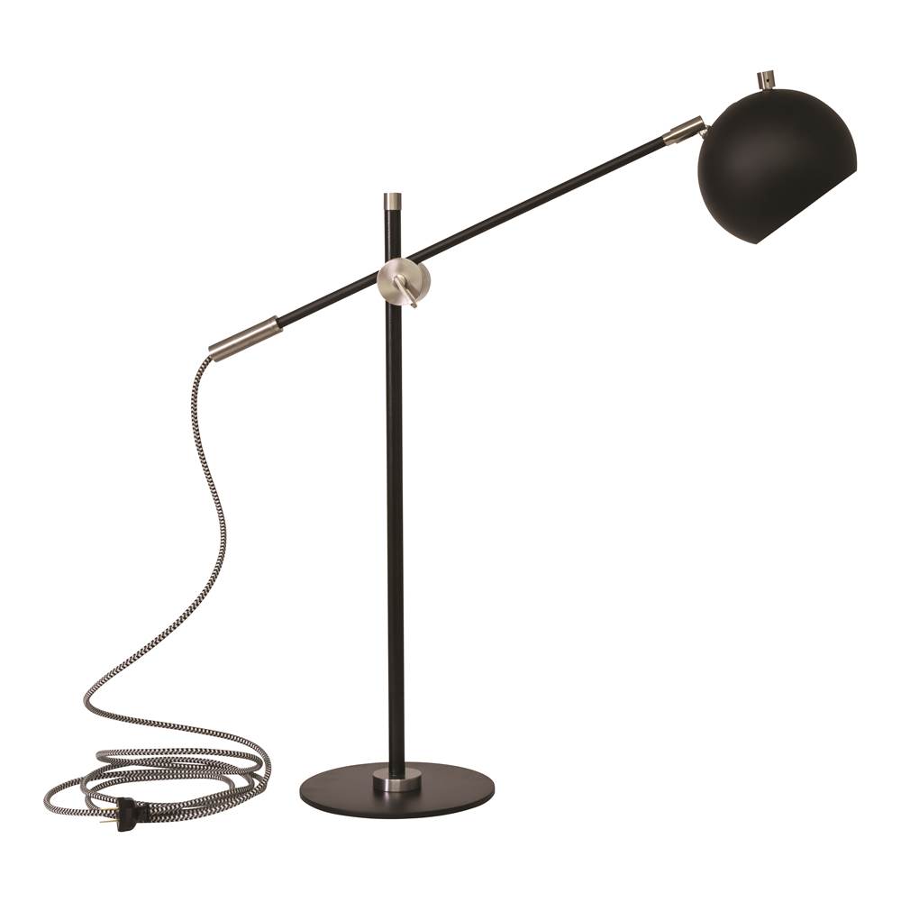 House Of Troy Orwell LED Counterbalance Table Lamp in Black with Satin Nickel Accents