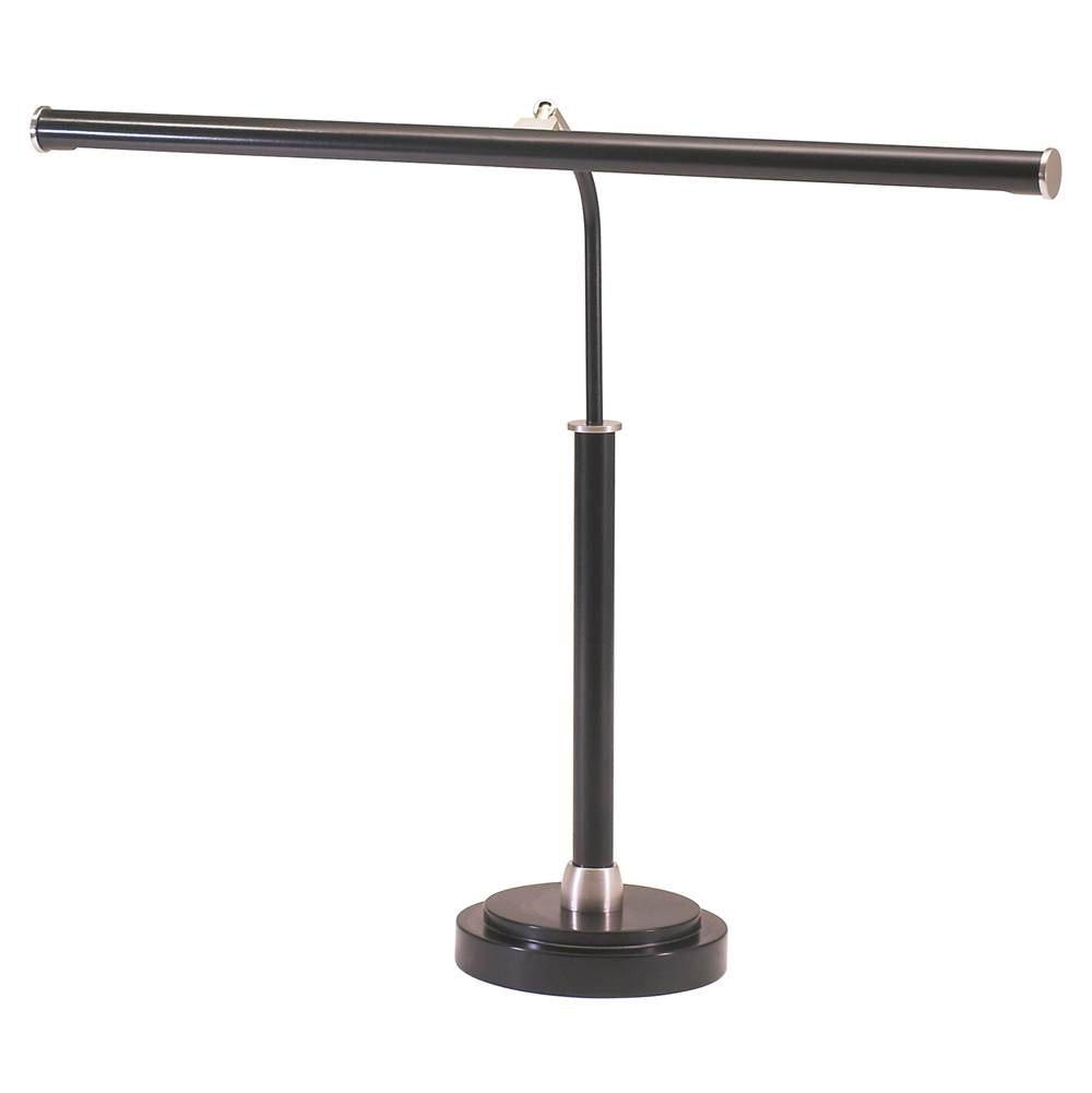 House Of Troy LED Piano Lamp Black with Satin Nickel Accents