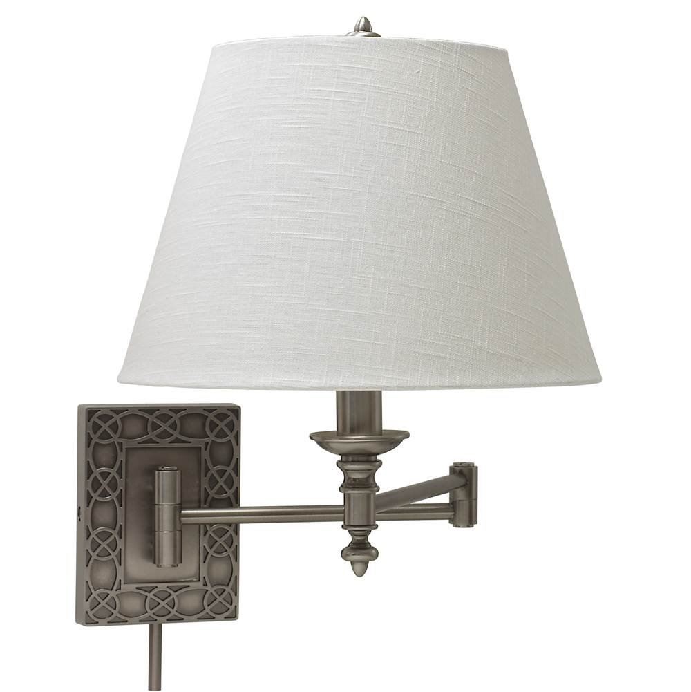 House Of Troy Wall Swing Arm Lamp in Antique Silver