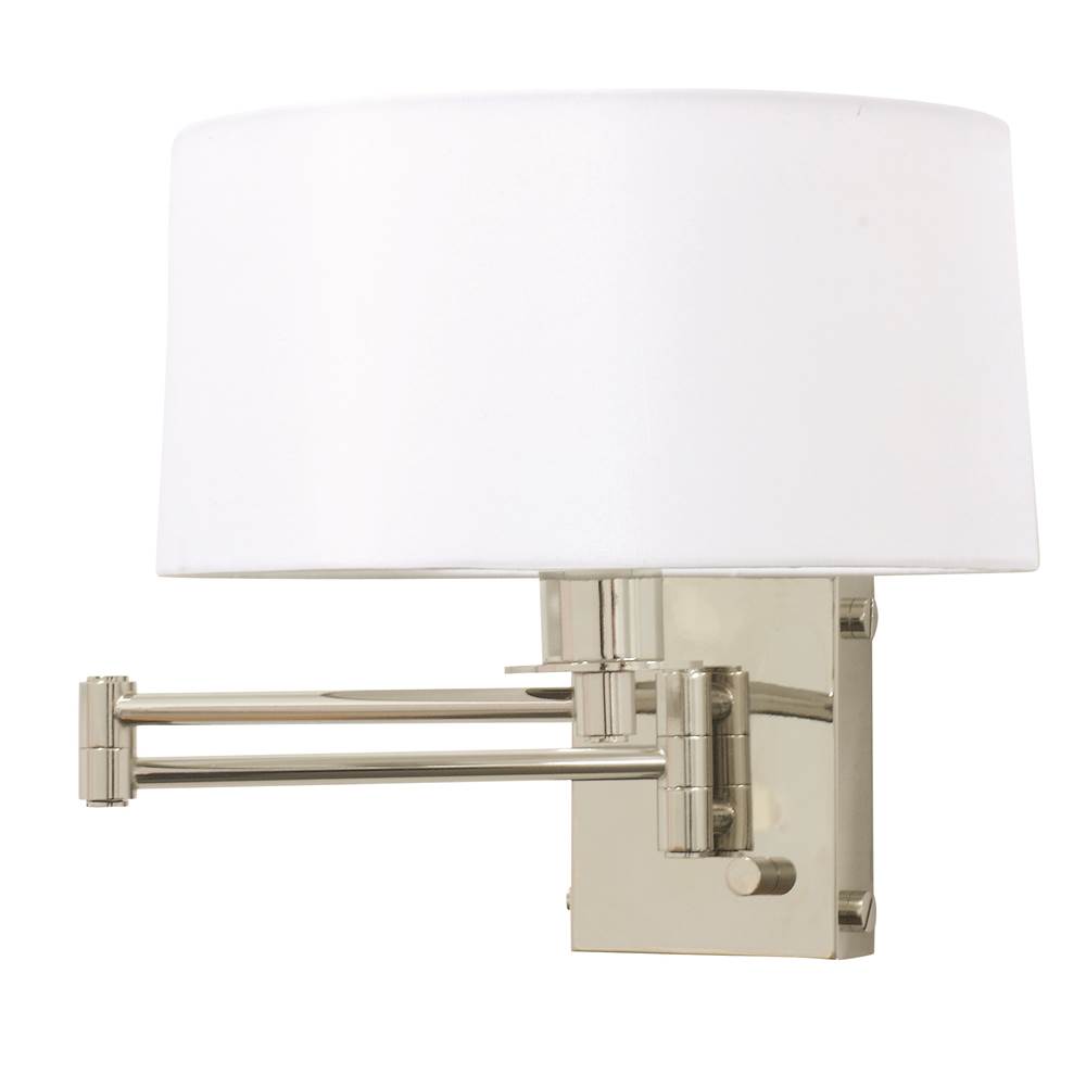 House Of Troy Wall Swing Lamp in Polished Nickel with Full Range Dimmer