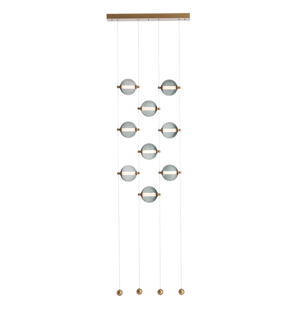 Hubbardton Forge Abacus 9-Light Ceiling-to-Floor LED Pendant, 139057-LED-STND-85-YL0668
