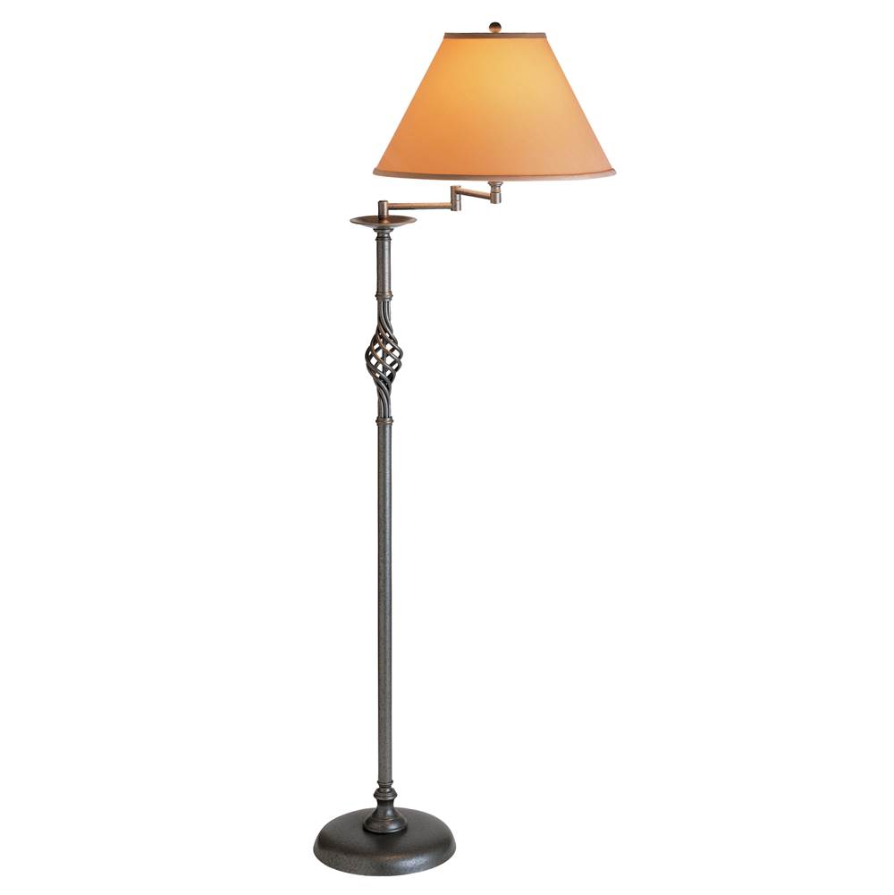 Hubbardton Forge Twist Basket Swing Arm Floor Lamp, 242160-SKT-84-SA1655