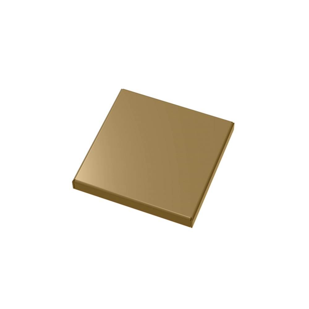 Infinity Drain 5''x5'' LS5 Solid Style Top Plate in Satin Bronze