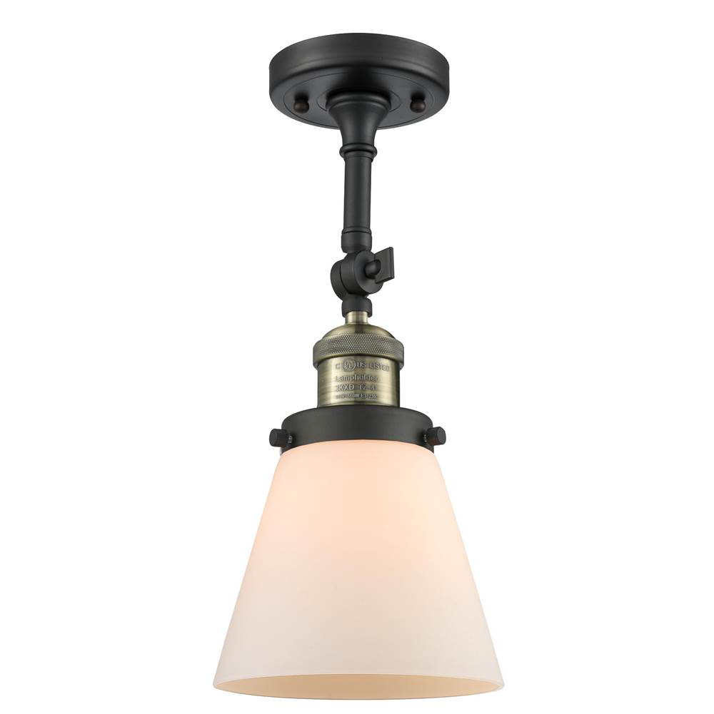 Innovations Small Cone 1 Light Semi-Flush Mount part of the Franklin Restoration Collection