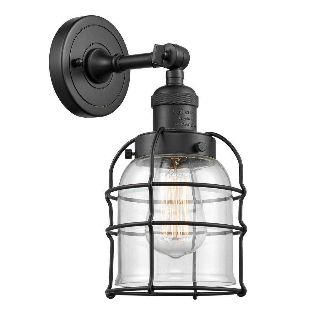 Innovations Small Bell Cage 1 Light Semi-Flush Mount part of the Franklin Restoration Collection