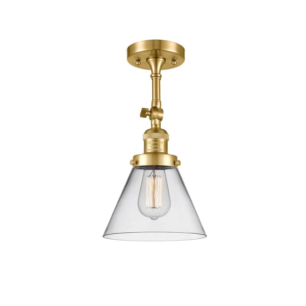 Innovations Large Cone 1 Light Semi-Flush Mount part of the Franklin Restoration Collection