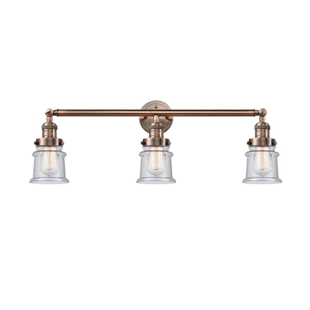 Innovations Small Canton 3 Light Bath Vanity Light part of the Franklin Restoration Collection