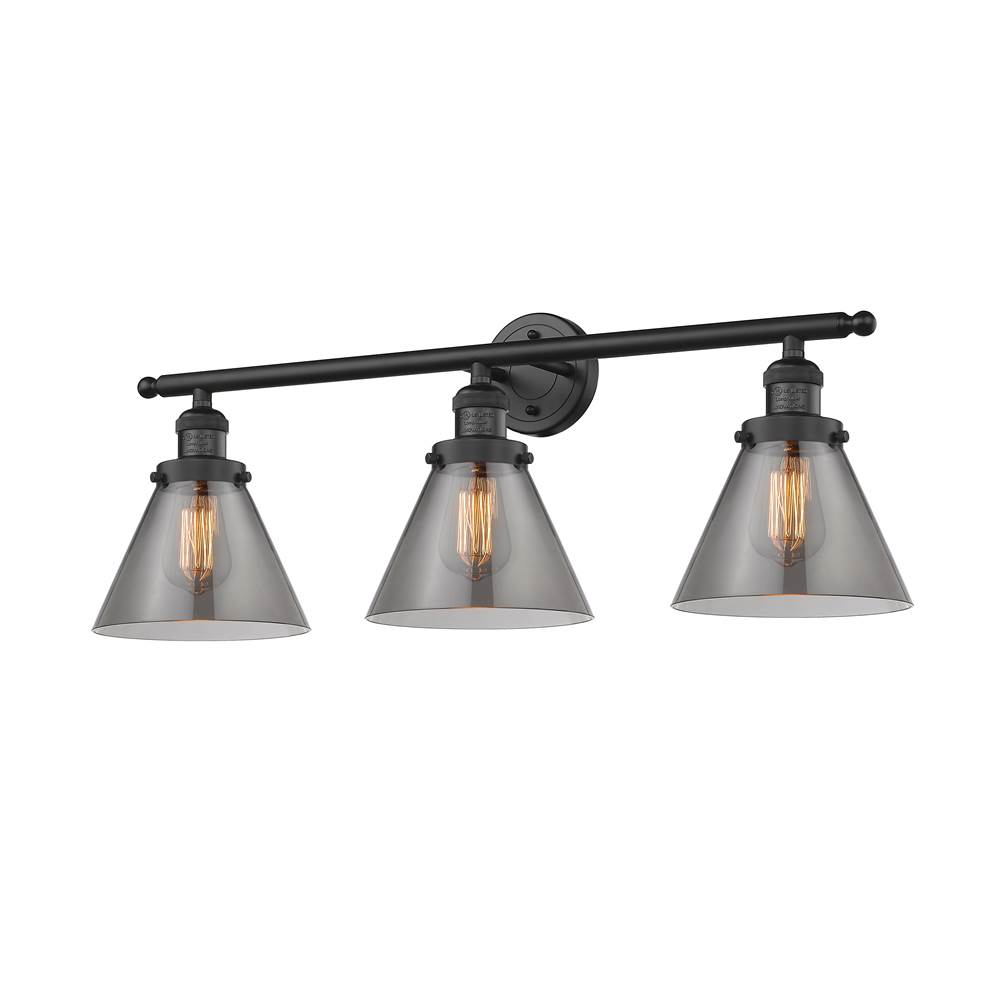 Innovations Large Cone 3 Light Bath Vanity Light part of the Franklin Restoration Collection