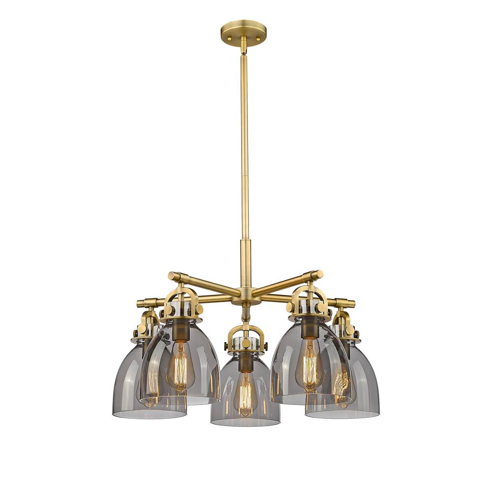 Innovations Newton Bell Brushed Brass Chandelier