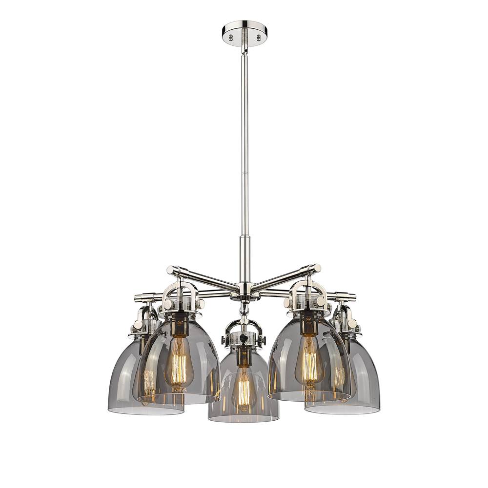 Innovations Newton Bell Polished Nickel Chandelier