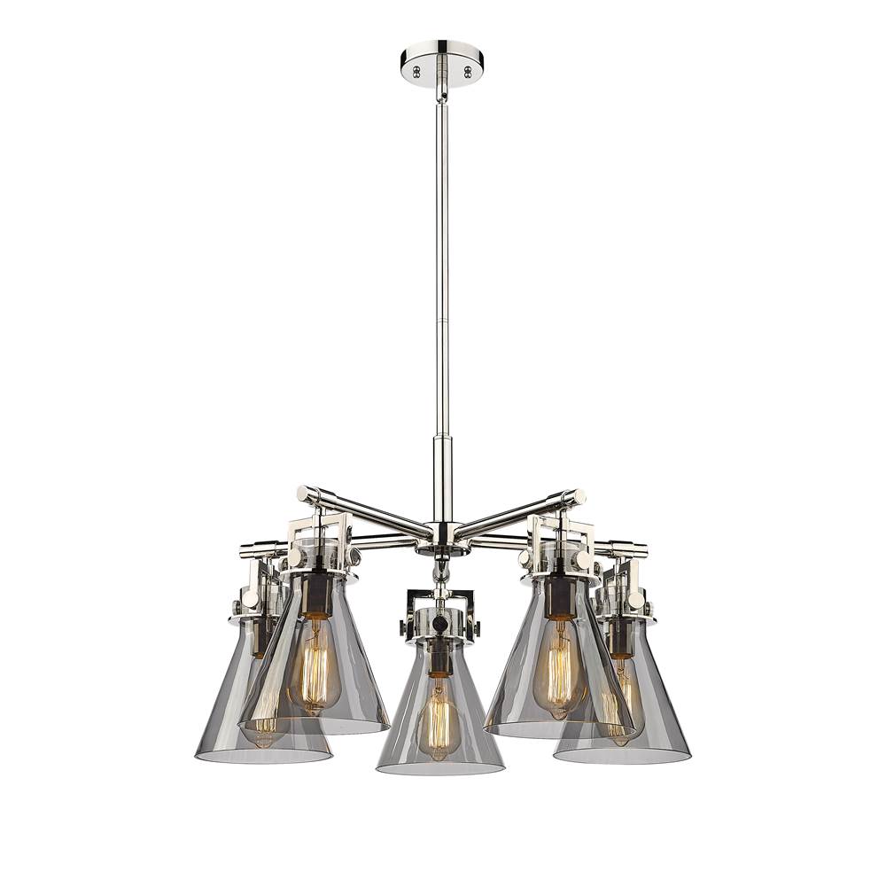 Innovations Newton Cone Polished Nickel Chandelier