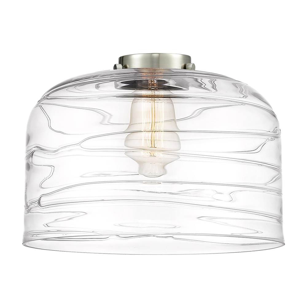 Innovations Bell Light 12 inch Clear Deco Swirl Glass