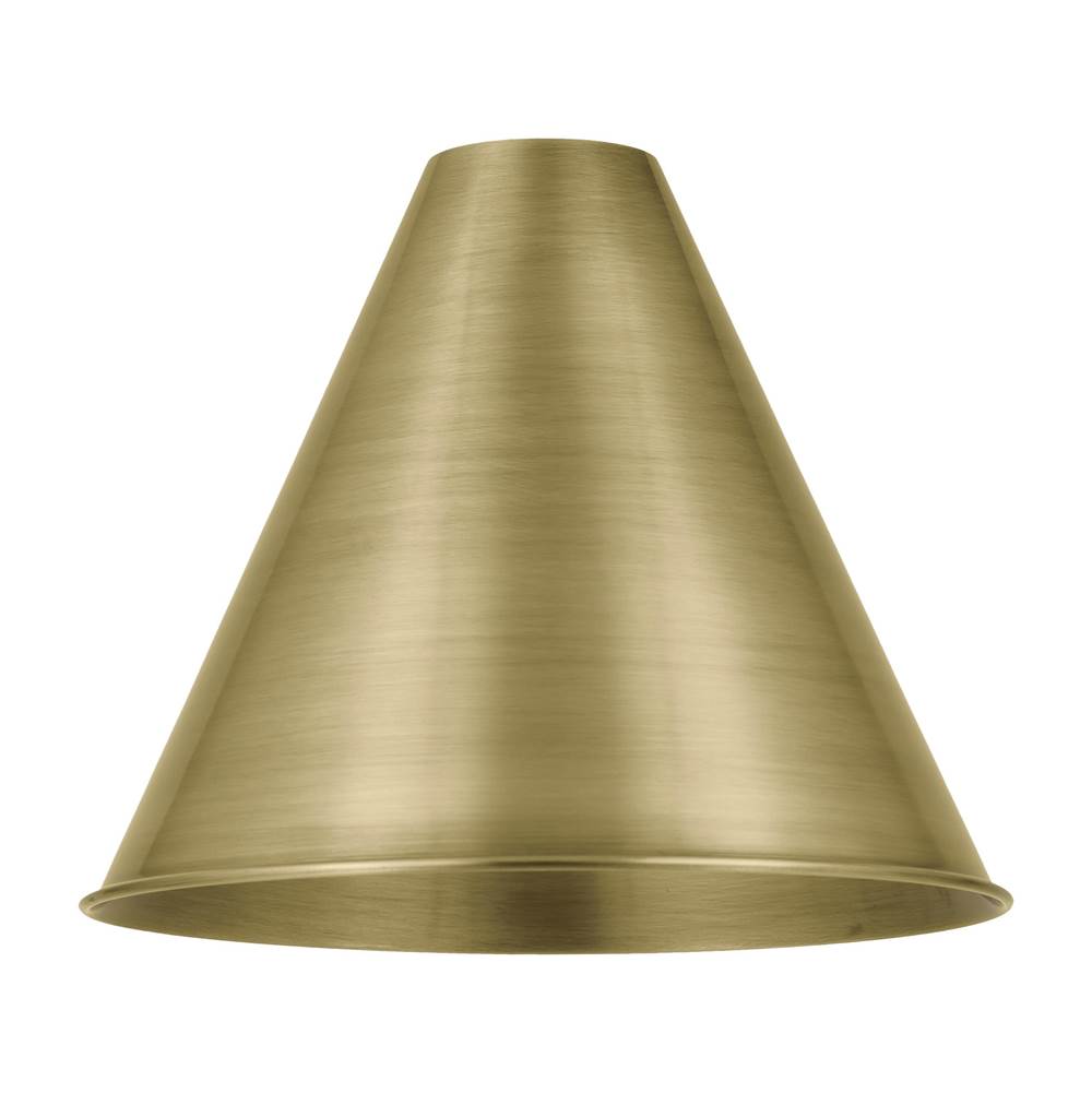 Innovations Ballston Cone Light 16 inch Antique Brass Metal Shade